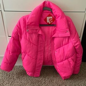 Hot kiss pink puffer